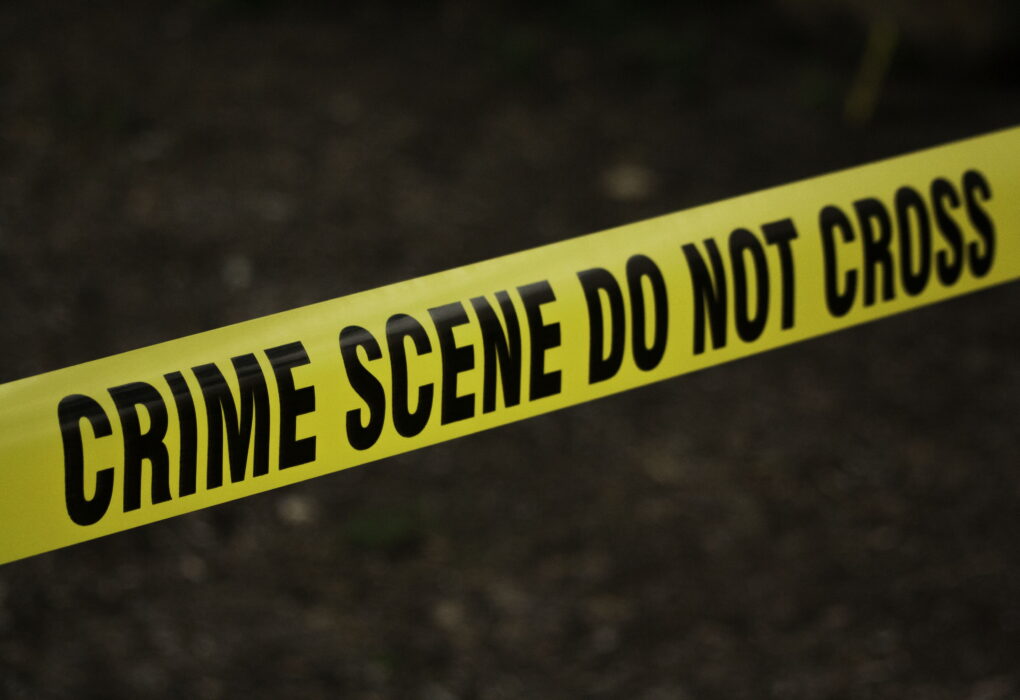 Crime scene investigation yellow tape