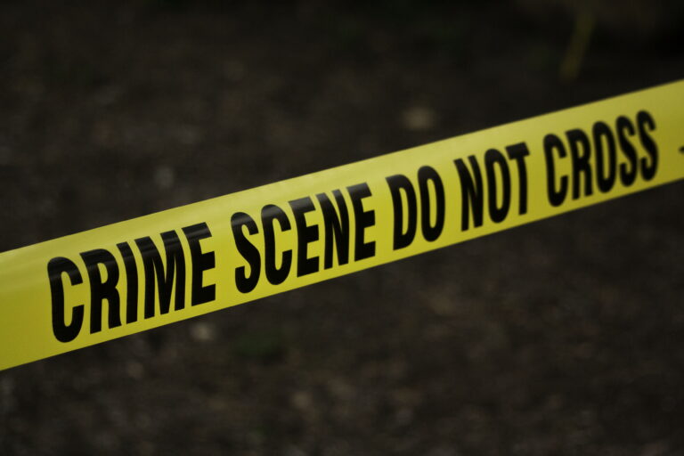 Crime scene investigation yellow tape